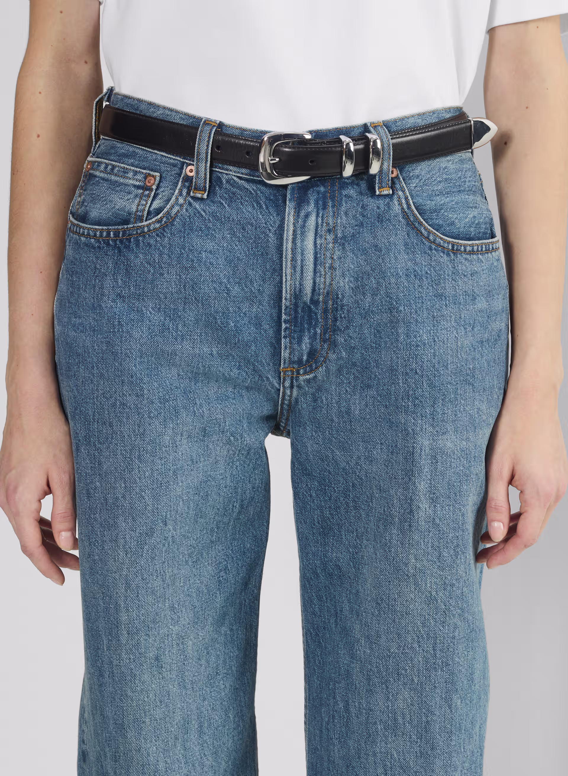 Legendary Solid Brass Leather Belt