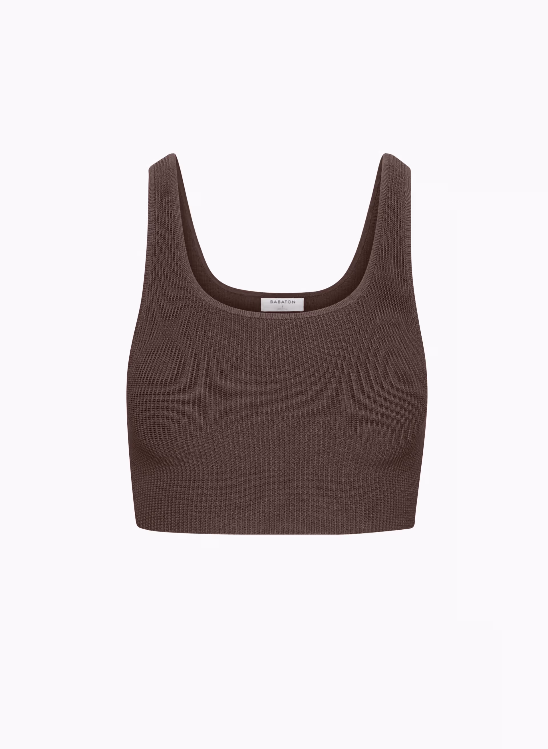 Sculpt Knit Squareneck Cropped Tank