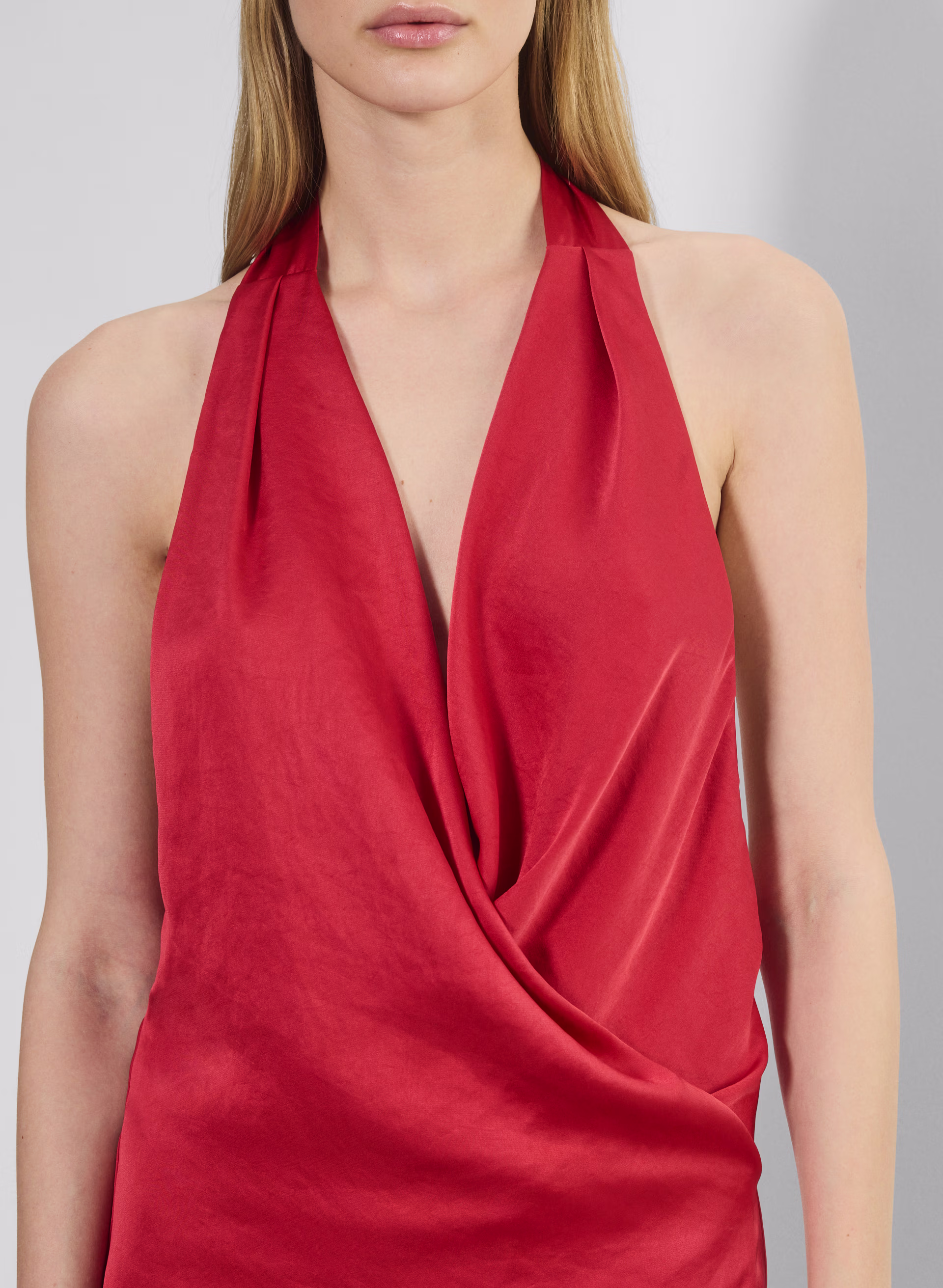 Martini Satin Halter Blouse