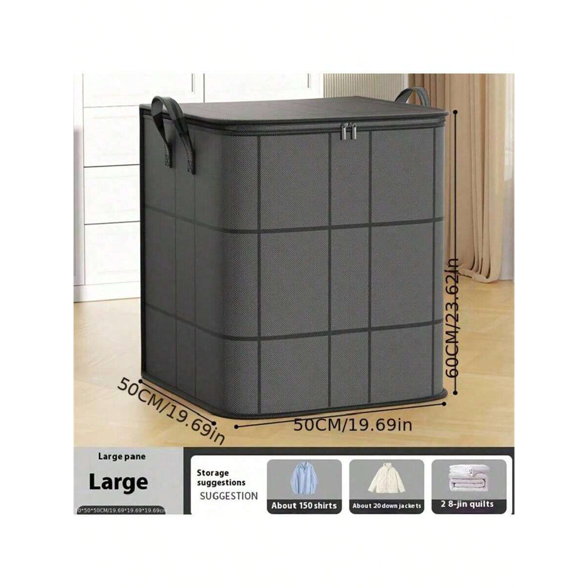 3PCS Large-Capacity Stackable Clothing Storage Bags - Under Bed Organizers for Quilts/Blankets/Clothes (Home Storage Essential)