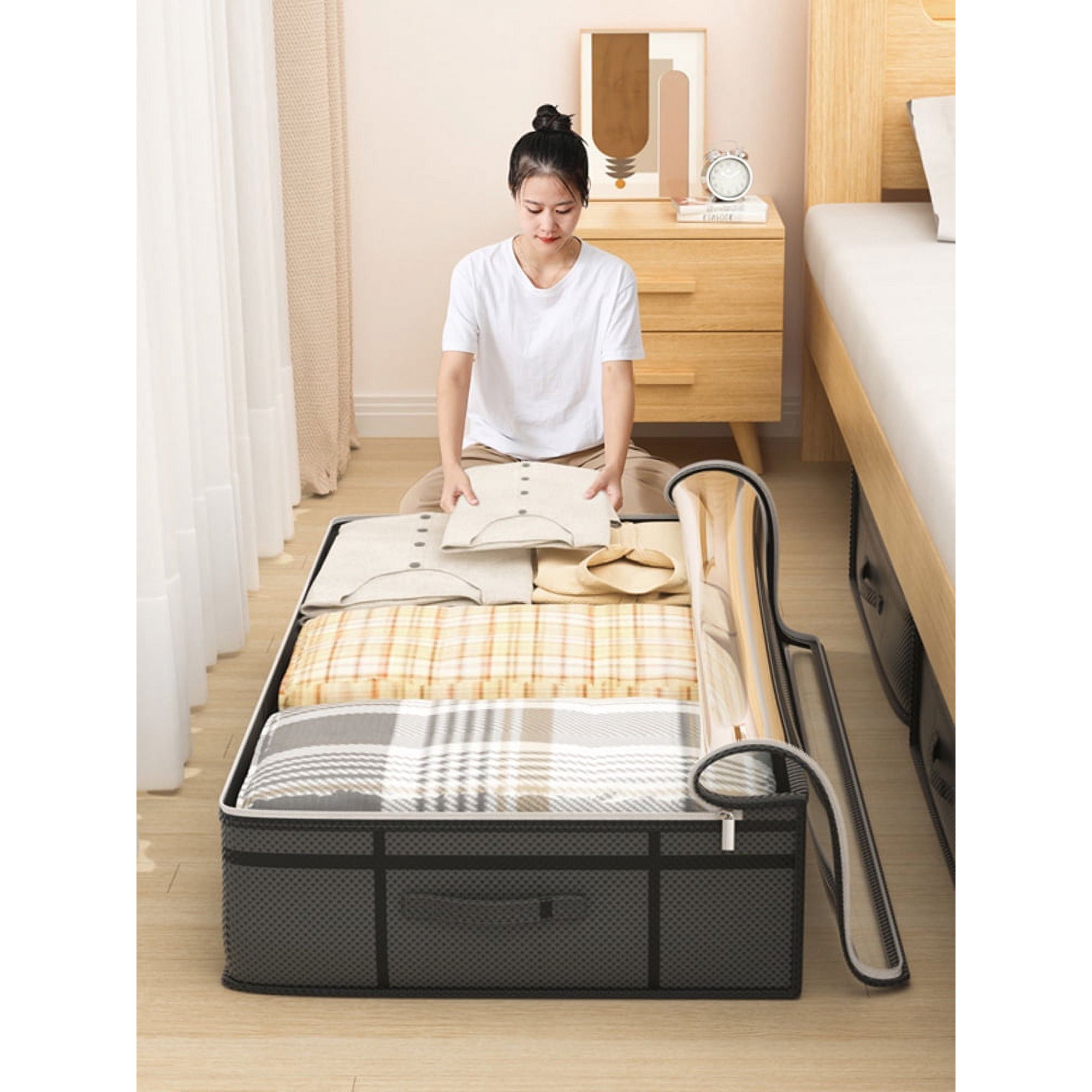 1PC large clothes storage bag under bed Foldable quilt clothes storage bag doggy bag Bedroom dormitory organizer bag