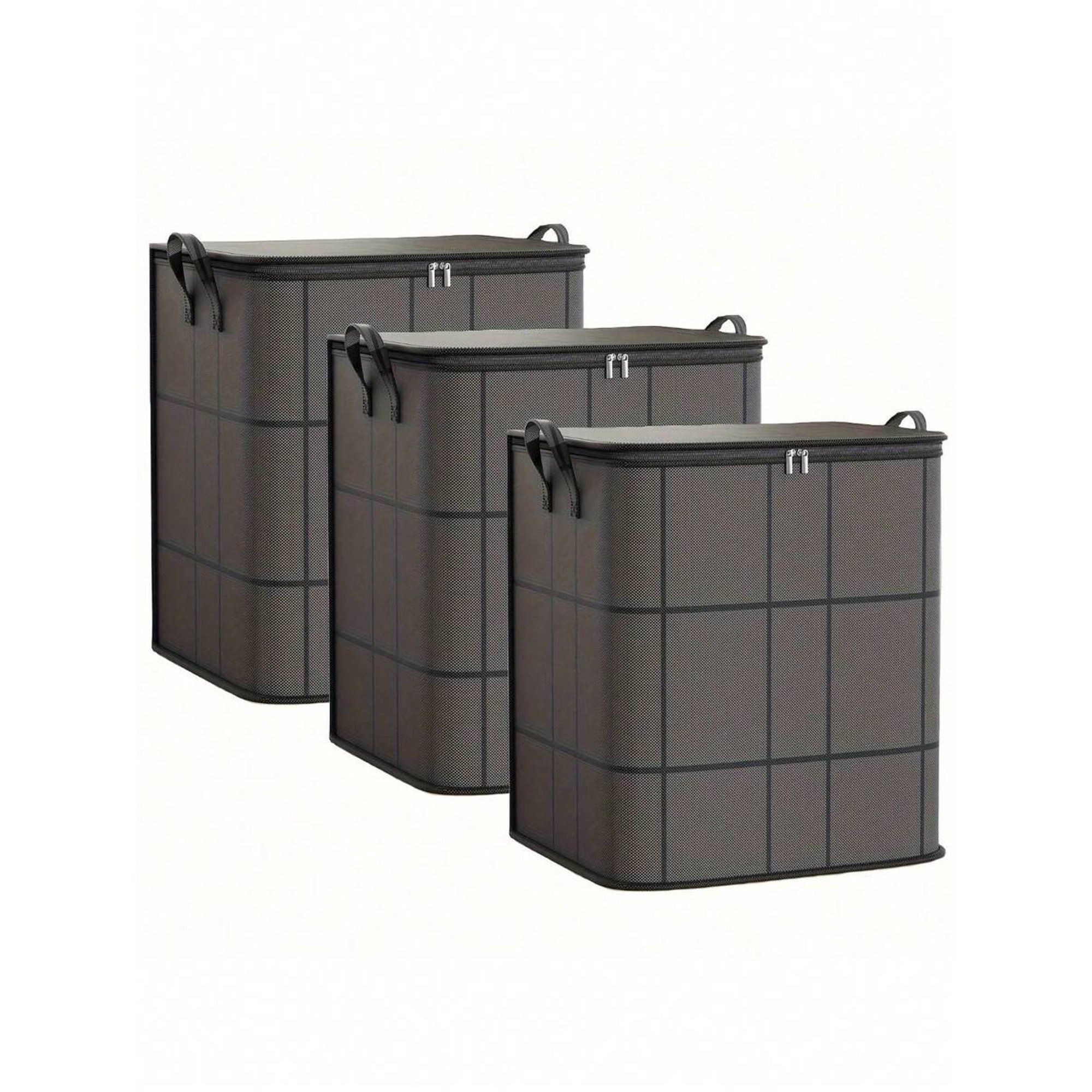 3PCS Large-Capacity Stackable Clothing Storage Bags - Under Bed Organizers for Quilts/Blankets/Clothes (Home Storage Essential)