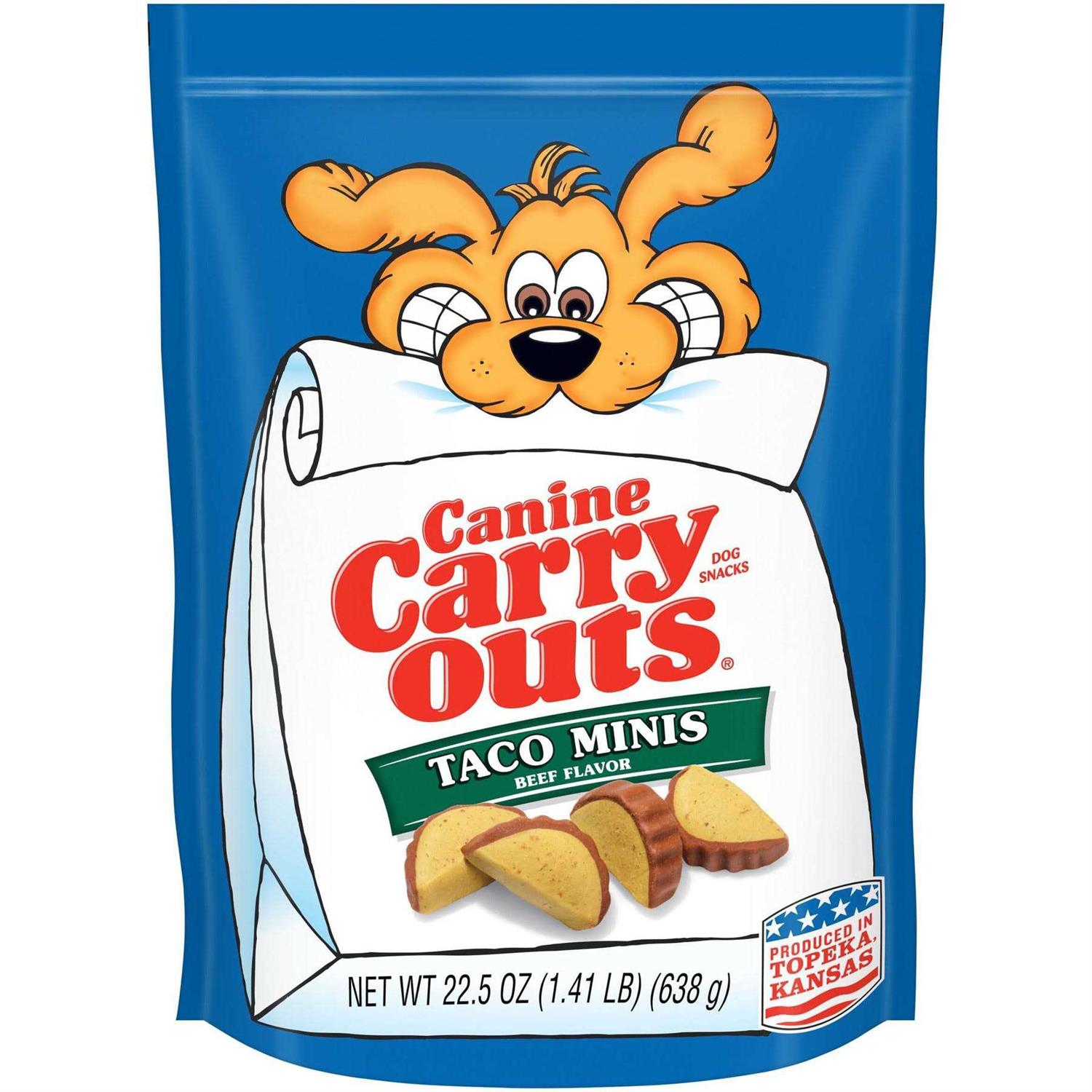 Canine Carry Outs Beef Flavor Taco Minis Dog Treats - Pet Supplies online store