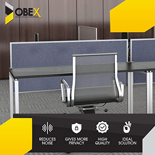 Acoustic Desk Mounted Split Screen Privacy Panel - Table Top Privacy Screen Separator for Office Cubicles - Sound Blocking Desk Divider & Essential Cubicle Accessories 24