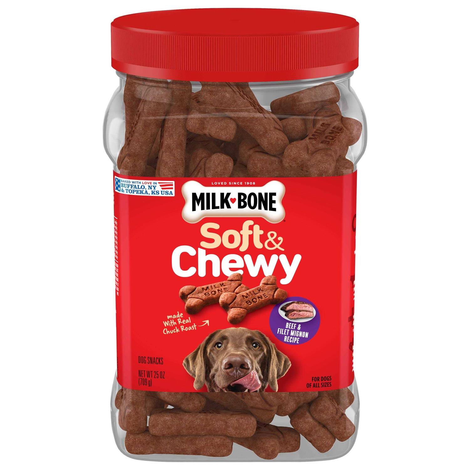 Milk-Bone Soft & Chewy Beef & Filet Mignon Recipe Dog Treats - Pet Supplies online store