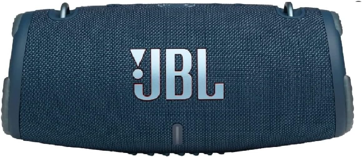 JBL Xtreme 3 - Portable Bluetooth Speaker Bundle with Deluxe CCI Silicone Carrying Sleeve Cover (Blue w/Black Sleeve)