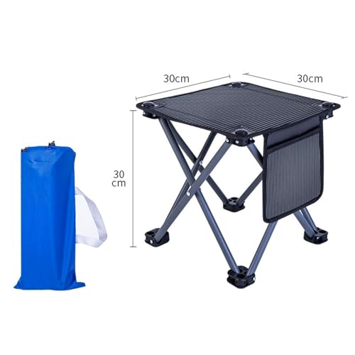 Mini Camping Stool, Outdoor Portable Seat with Carry Bag, Four-Legged Camp Foot Rest, for Hunting Fishing Hiking, Load-Bearing 400 Lbs (Color : Red)