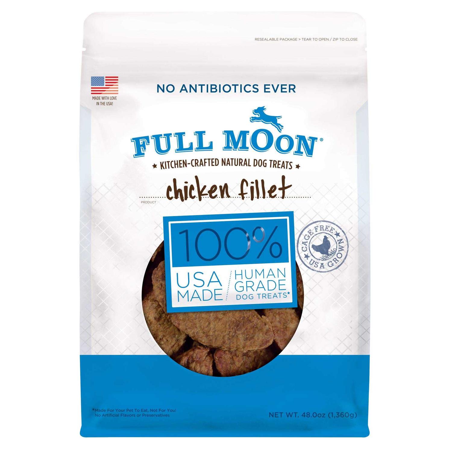 Full Moon Chicken Fillet Human-Grade Dog Treats 48 oz - Pet Supplies online store