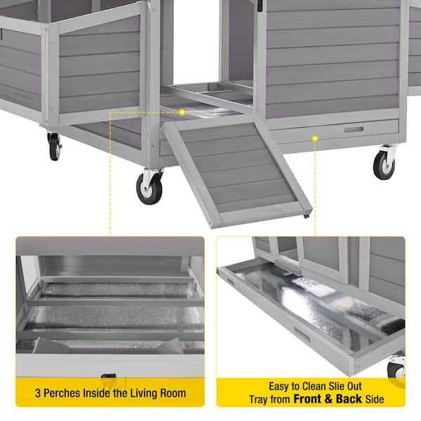 aivituvin Large Chicken Tractor for 2-3 Chickens AIR67 - Pet Supplies online store