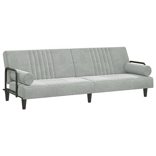 Sofa Bed with Armrests Light Gray Velvet,Maintain a Natural Flow and use Engaging Language to Connect with Potential Buyers Sofas & Couches for Living Room