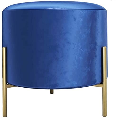 Footstool Foot Stool Vanity Stool/Footstool Round Small Ottoman,Stool Sofa Seating Foot Stool with Metal Legs(Color:Gray) Home Decor Chair