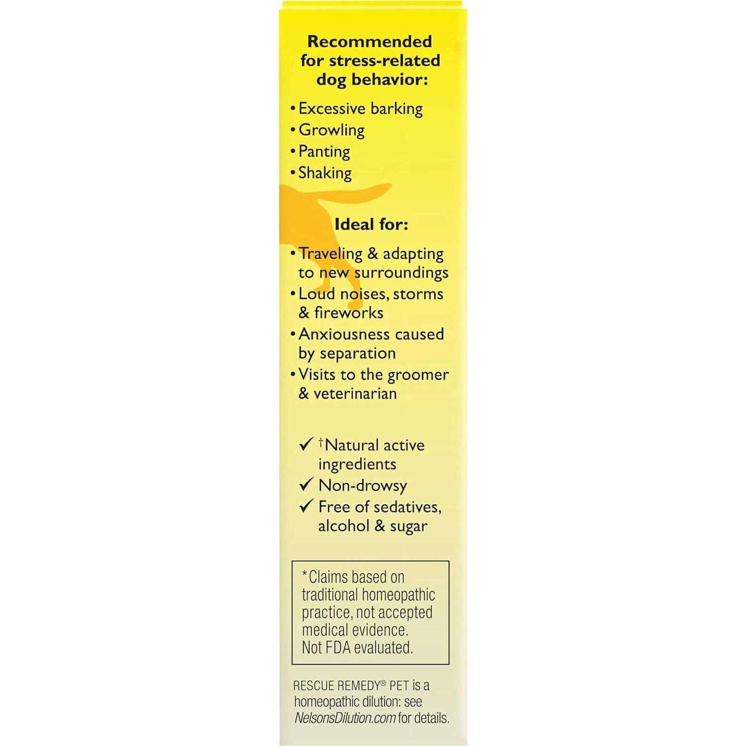 Bach Rescue Remedy PET Natural Calming Drops - Pet Supplies online store