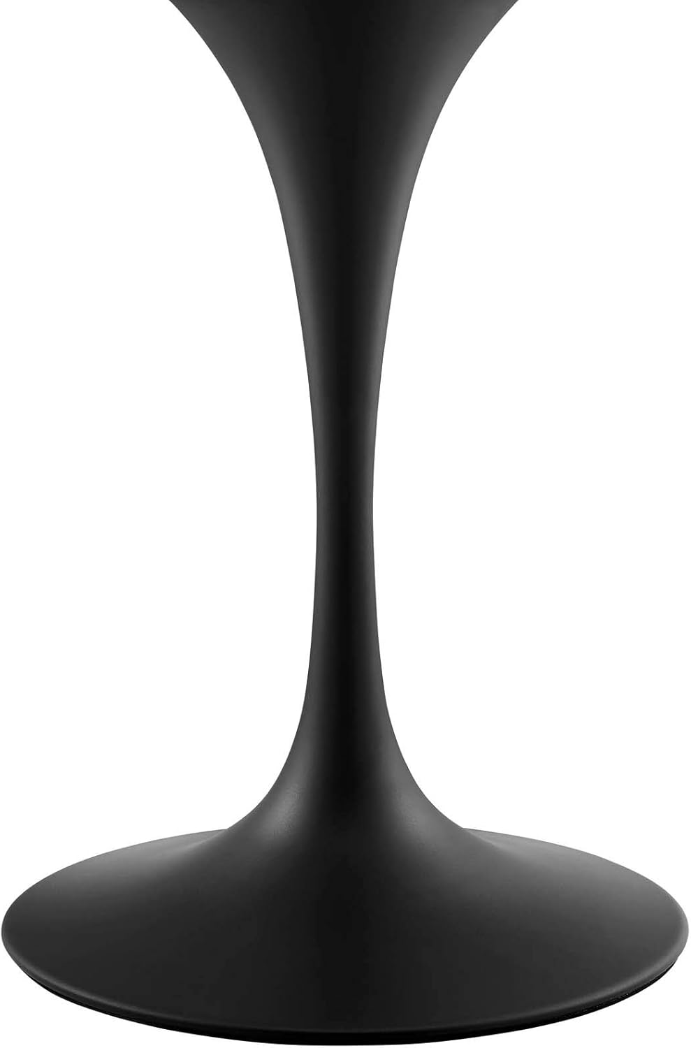 Contemporary Modern Urban Designer Kitchen Room Oval Dining Table, Wood Metal Steel, Black White