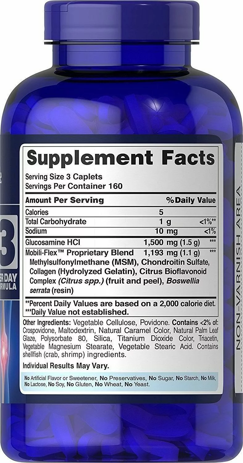Puritan's Pride Double Strength Glucosamine, Chondroitin and Msm Joint Soother, 480 Count