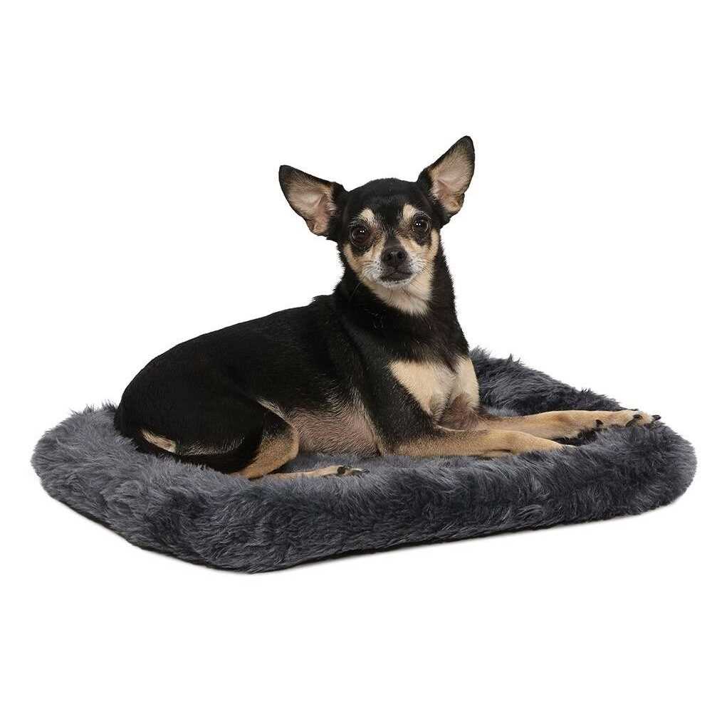 Midwest Quiet Time Bolster Gray Dog Bed - Pet Supplies online store