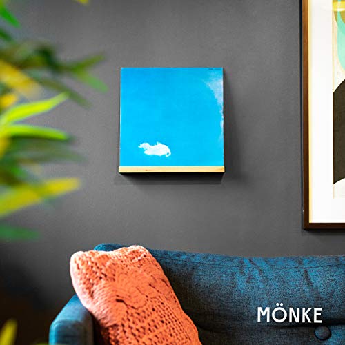 Vinyl Record Wall Mount - an Elegant Display Ledge Made from Solid Wood - This Vinyl Record Shelf Holds Single and Double LPs (Walnut)