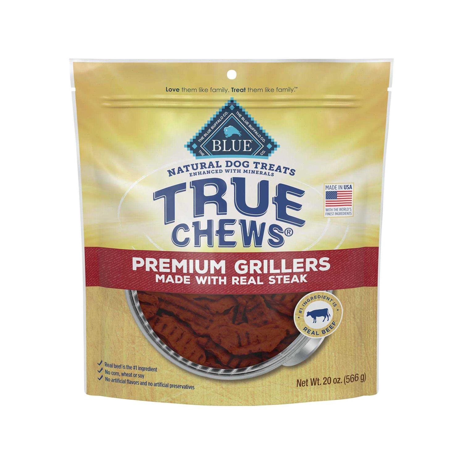 Blue Buffalo True Chews Premium Grillers Natural Steak Dog Treats - Pet Supplies online store