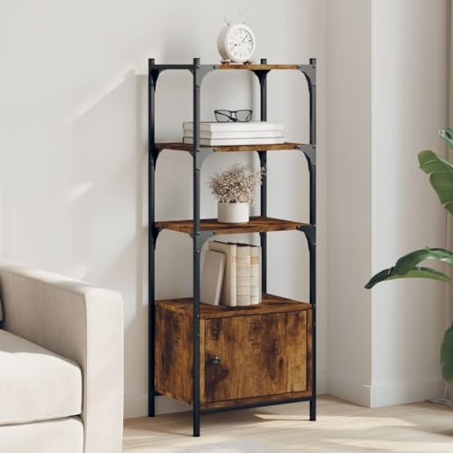 Bookcase 3-Tier Smoked Oak 16.1