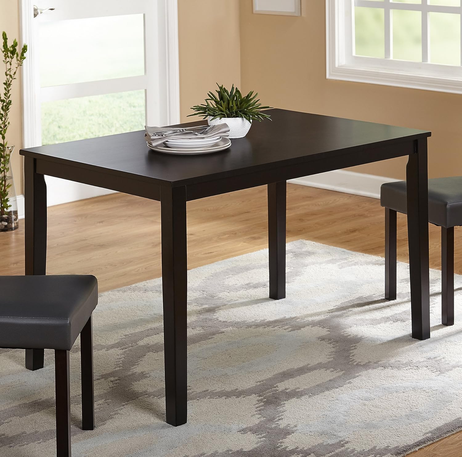 Target Marketing Systems 49217BLK Ansa Dining Table, Black