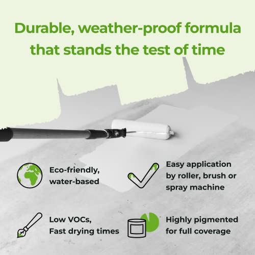 HOME GUARD Exterior House Paint Extremely Durable Long Lasting Vinyl Window & Siding Paints, UPVC Cladding, Facia Boards, Front Door, Cabinet & Furniture Paint [Shingle] (Grey) - (5 Liter)