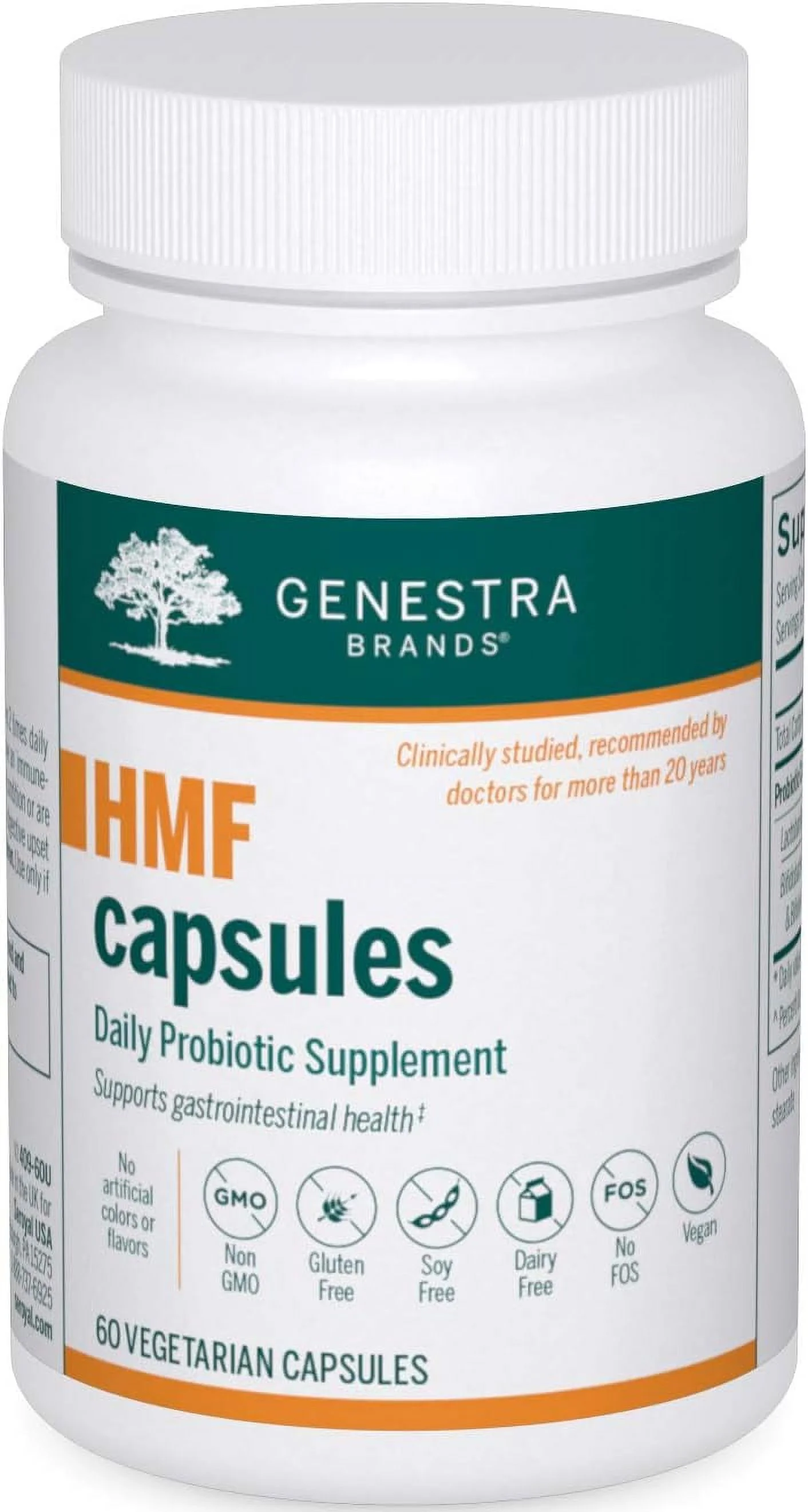 HMF Capsules | Probiotic Formula to Support Healthy Gut Flora | 60 Capsules