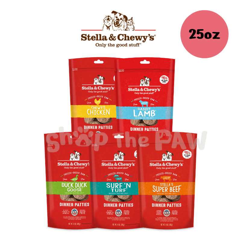 Stella & Chewy's Dinner Patties Freeze-Dried Dog Food Surf 'N Turf - Pet Supplies online store