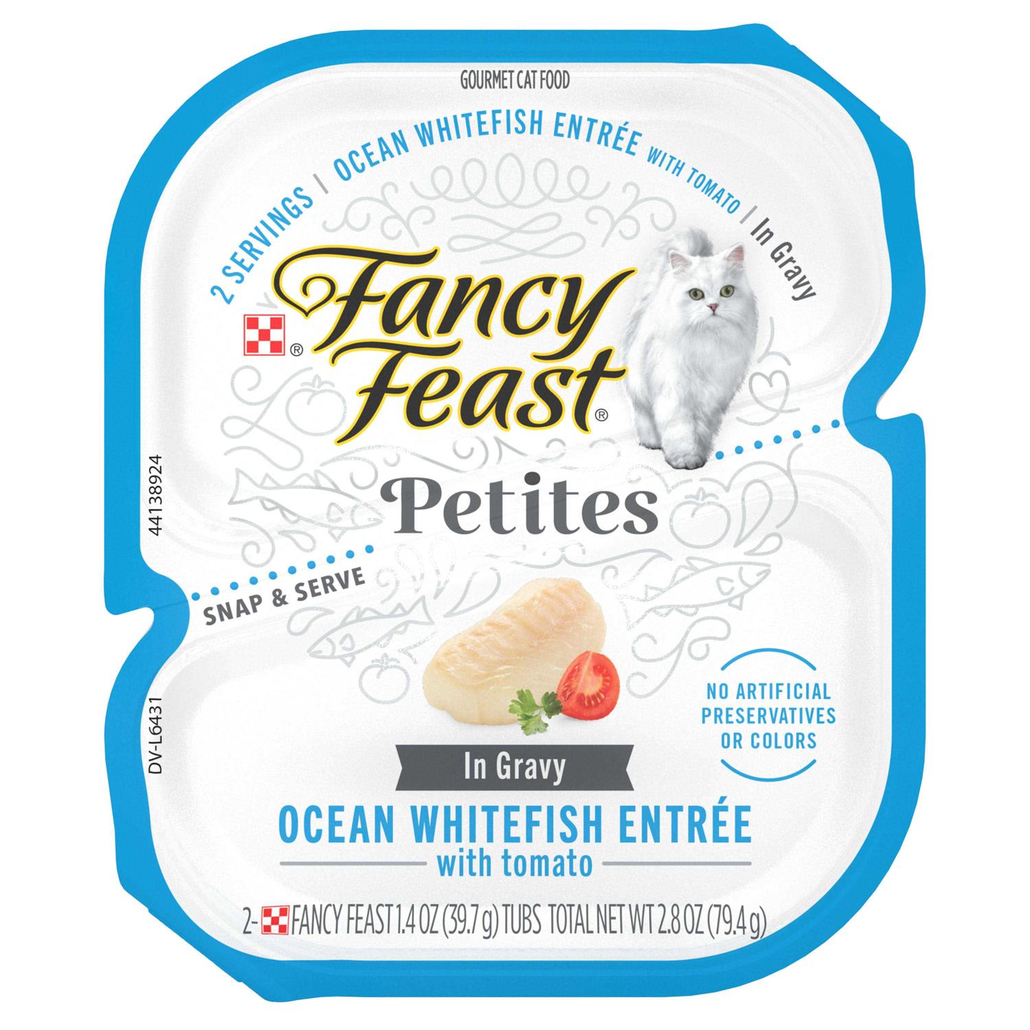 Fancy Feast Petites Ocean Whitefish Entree with Tomato in Gravy Wet Cat Food - Pet Supplies online store