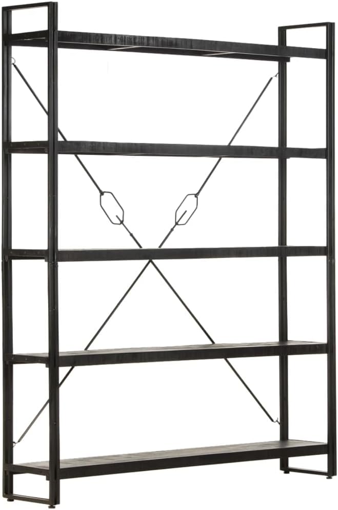 5-Tier Bookcase Black 55.1