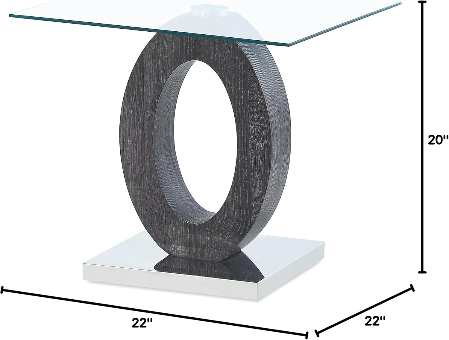 Global Furniture USA Grey End Table, Does Not Apply