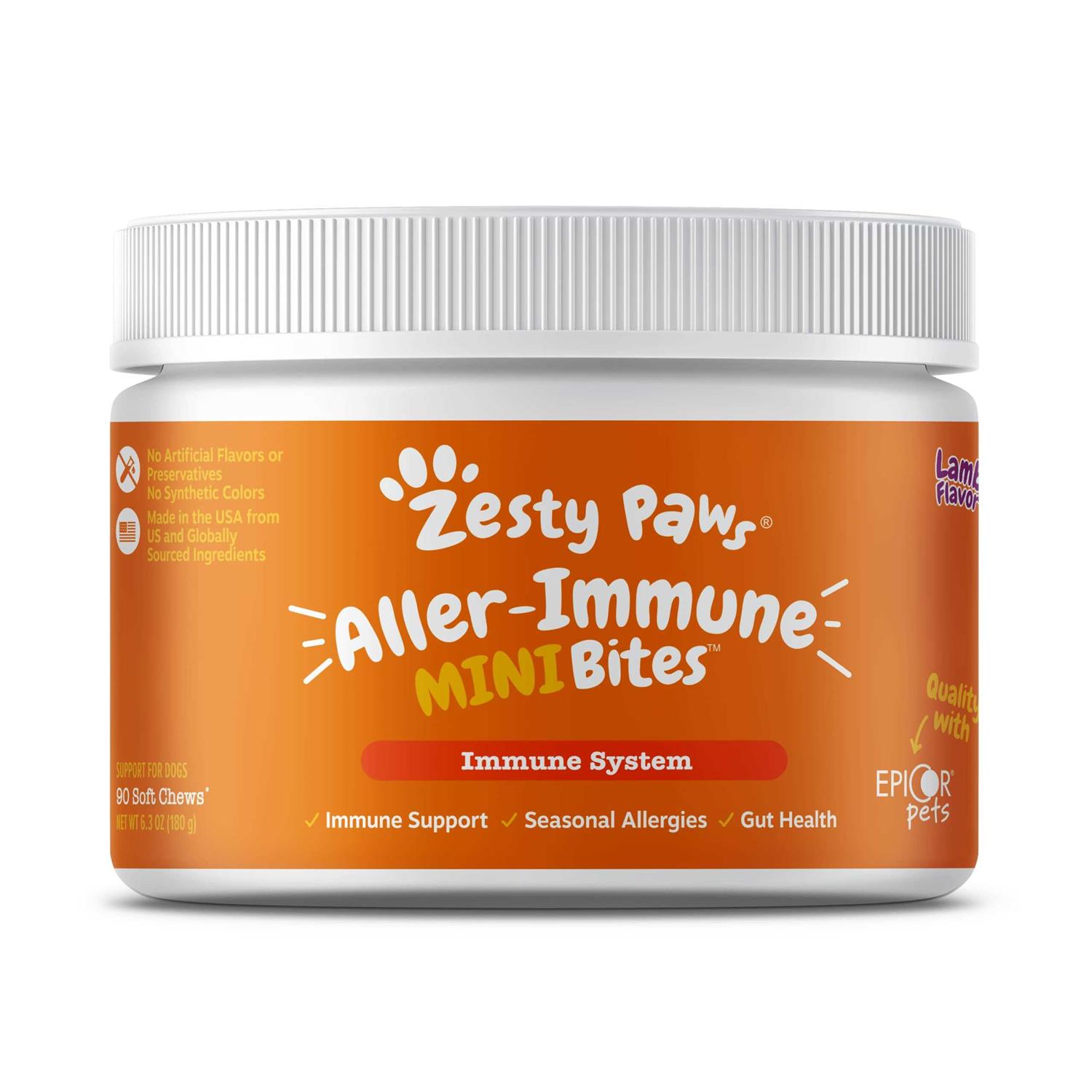 Zesty Paws Lamb Allergy & Immune Mini Bites for Dogs - Pet Supplies online store