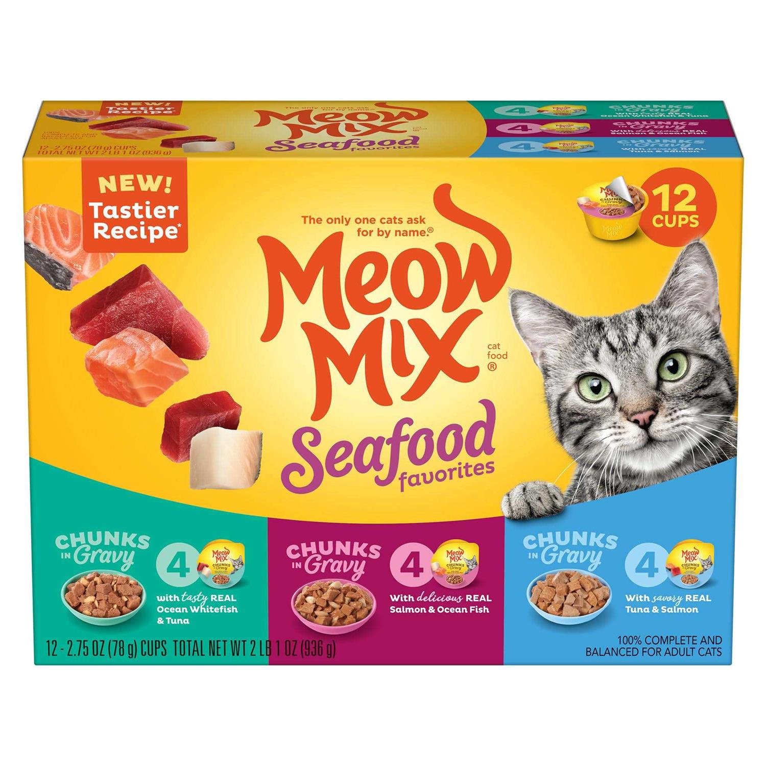 Meow Mix Cat Food Seafood Variety Pack - Pet Supplies online store