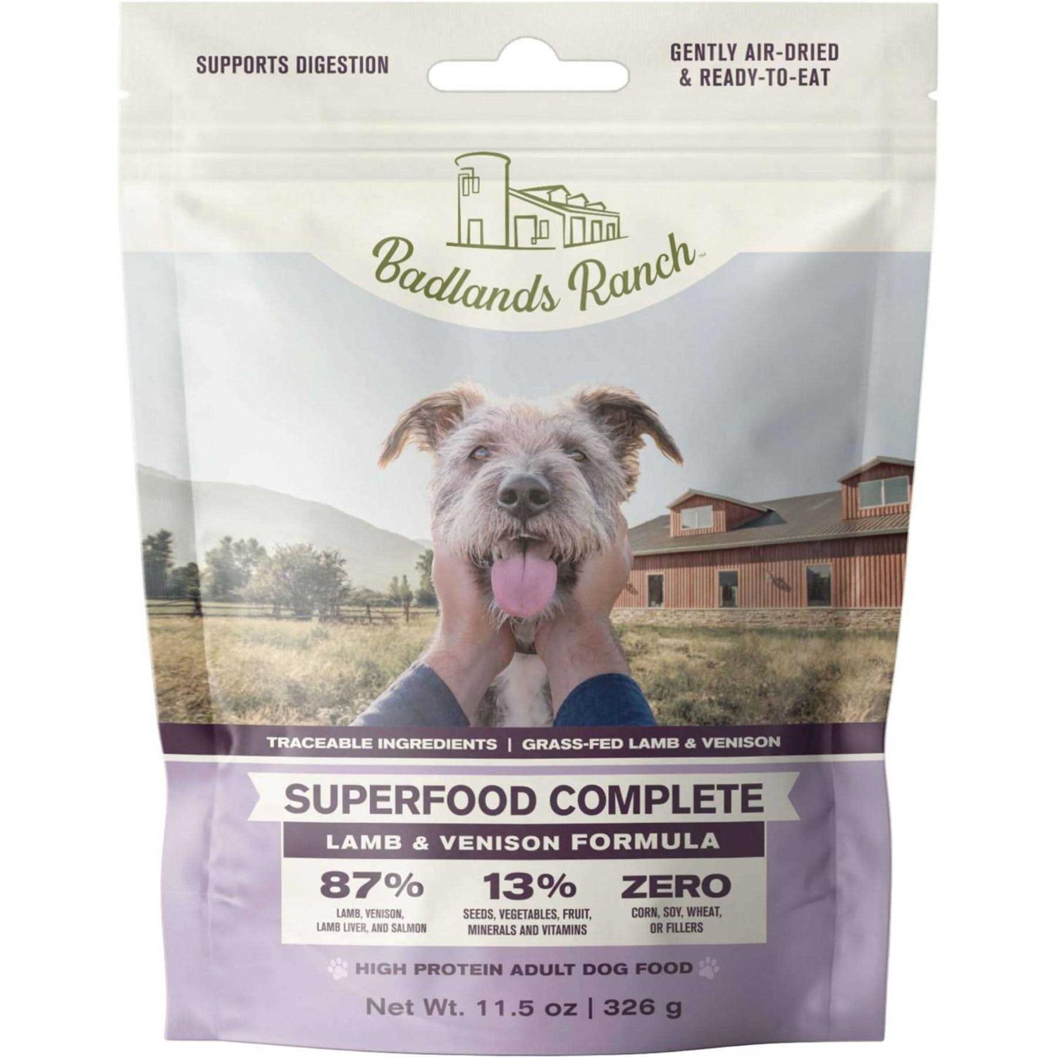 Badlands Ranch Superfood Complete Air Dried Lamb & Venison Dog Food - Pet Supplies online store