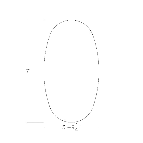 7-Foot Boat-Oval Shaped Conference Room Table with Matte Black Post Legs | Harmony Series | 6 Person Table | Blonde Surfside Ash