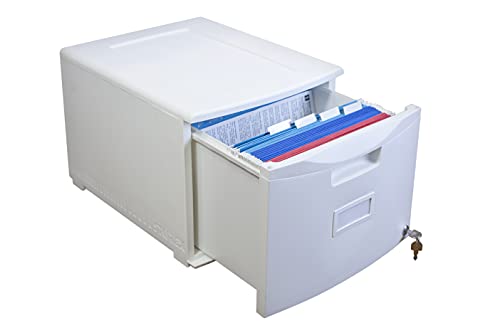 Storex 61315A01C File Cabinet, 1-Pack, Black/Teal