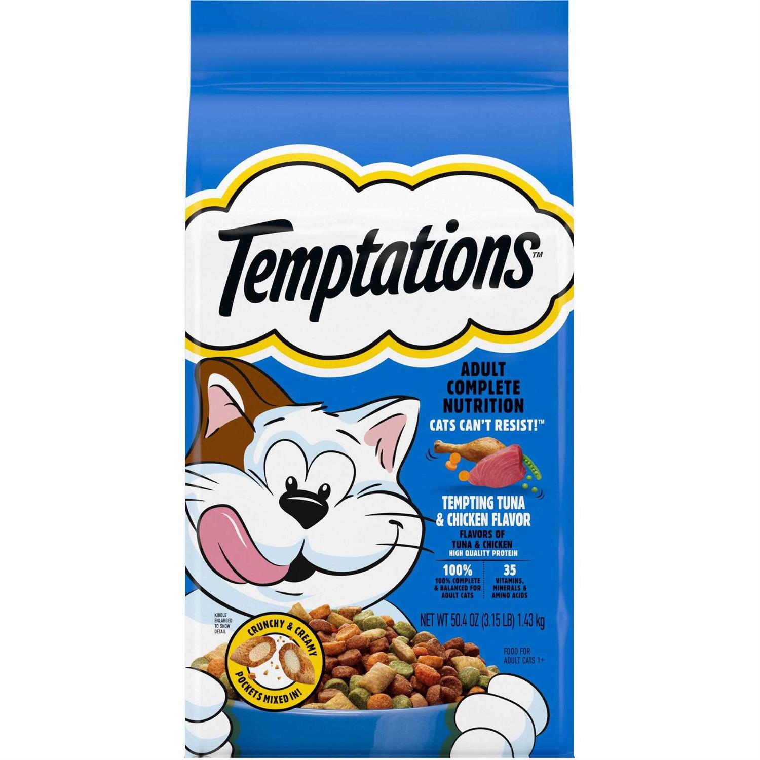 Temptations Tempting Tuna Chicken Flavor Adult Dry Cat Food - Pet Supplies online store