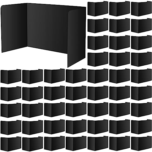 Chunful 36 Pack 24 x 16 x 12 Inch Large Classroom Privacy Boards for Student Desks Privacy Folders Testing Dividers Trifold Table Desk Privacy Partition Folder for School Teacher Student (Gray Color)