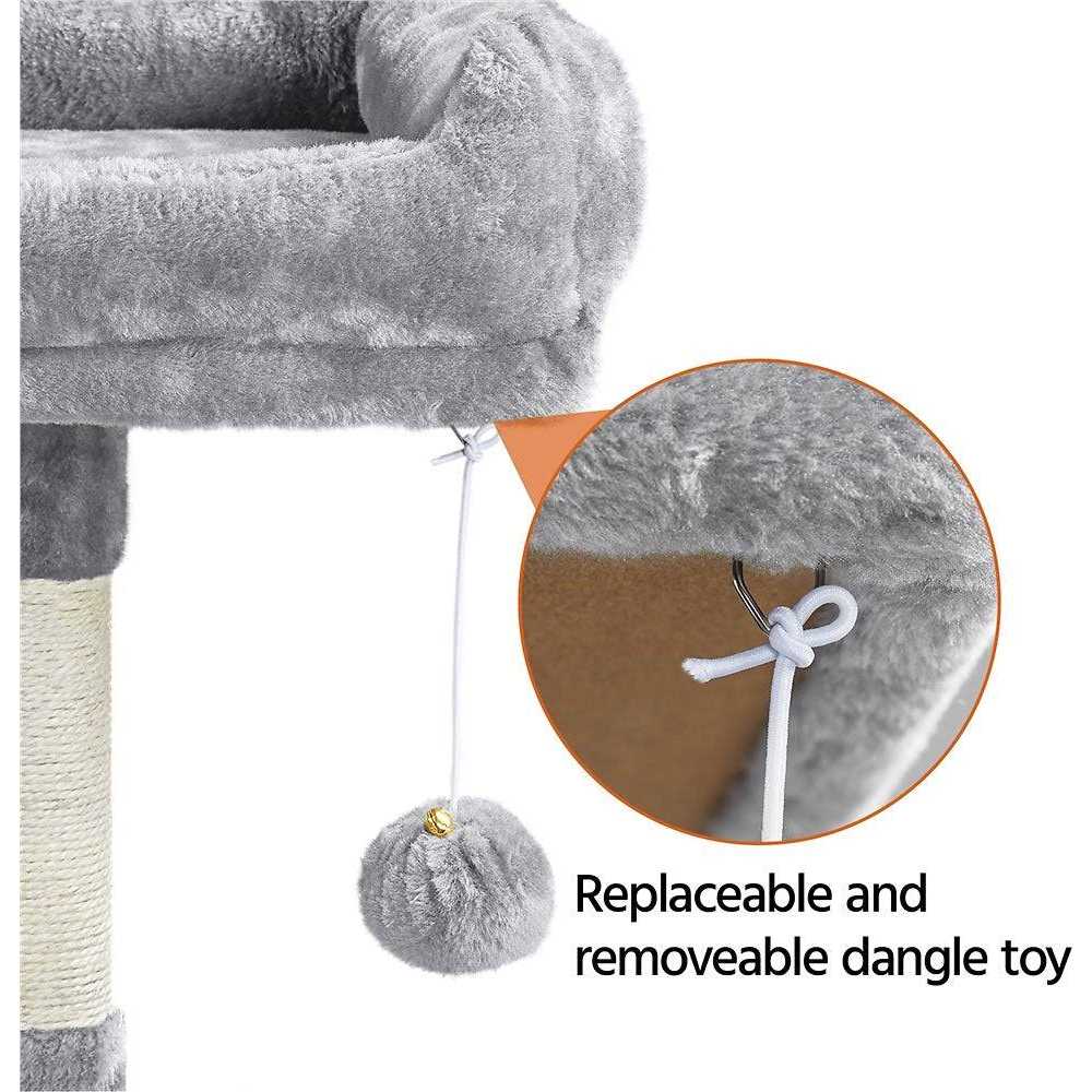 Yaheetech 61.5-in Plush Cat Tree Condo - Pet Supplies online store