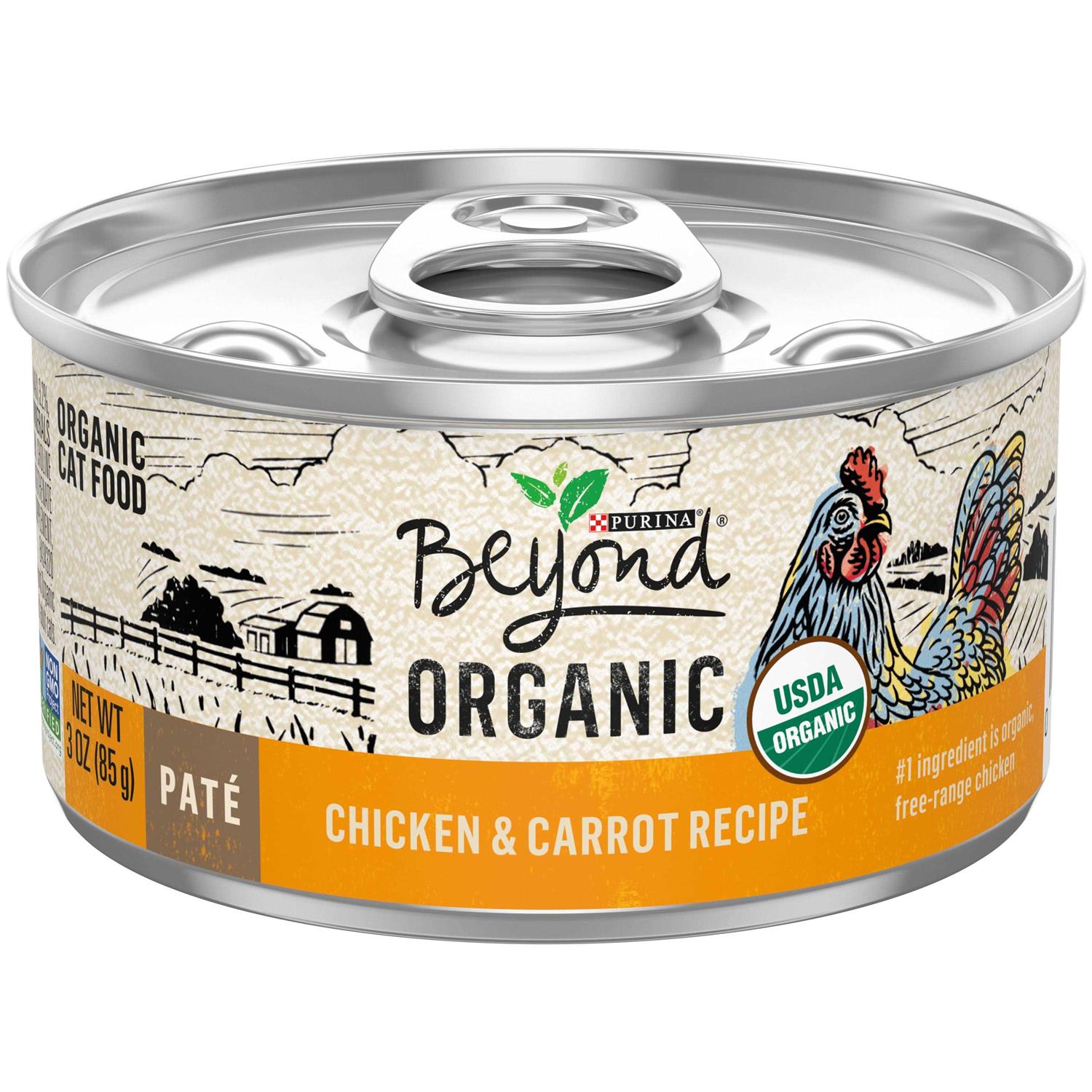 Purina Beyond Organic Chicken & Carrot Recipe Pate Cat Food - Pet Supplies online store