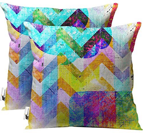 Handmade Multi-Color Artsy Outdoor Pillow Set of 2 - 16
