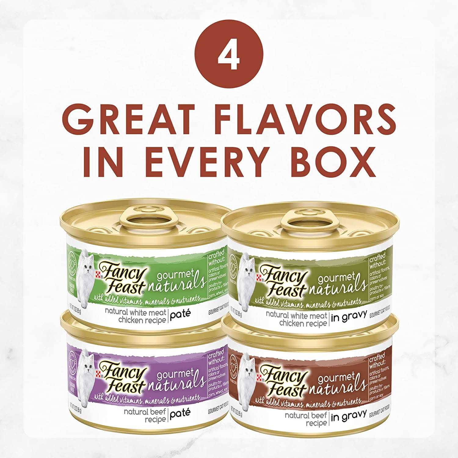 Fancy Feast Wet Cat Food Variety Pack Gourmet Naturals Poultry and Beef Collection - Pet Supplies online store