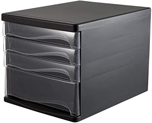 File Cabinets Plastic Storage Drawers Desk Storage Unit Organizer A4 Box ror Office (B)