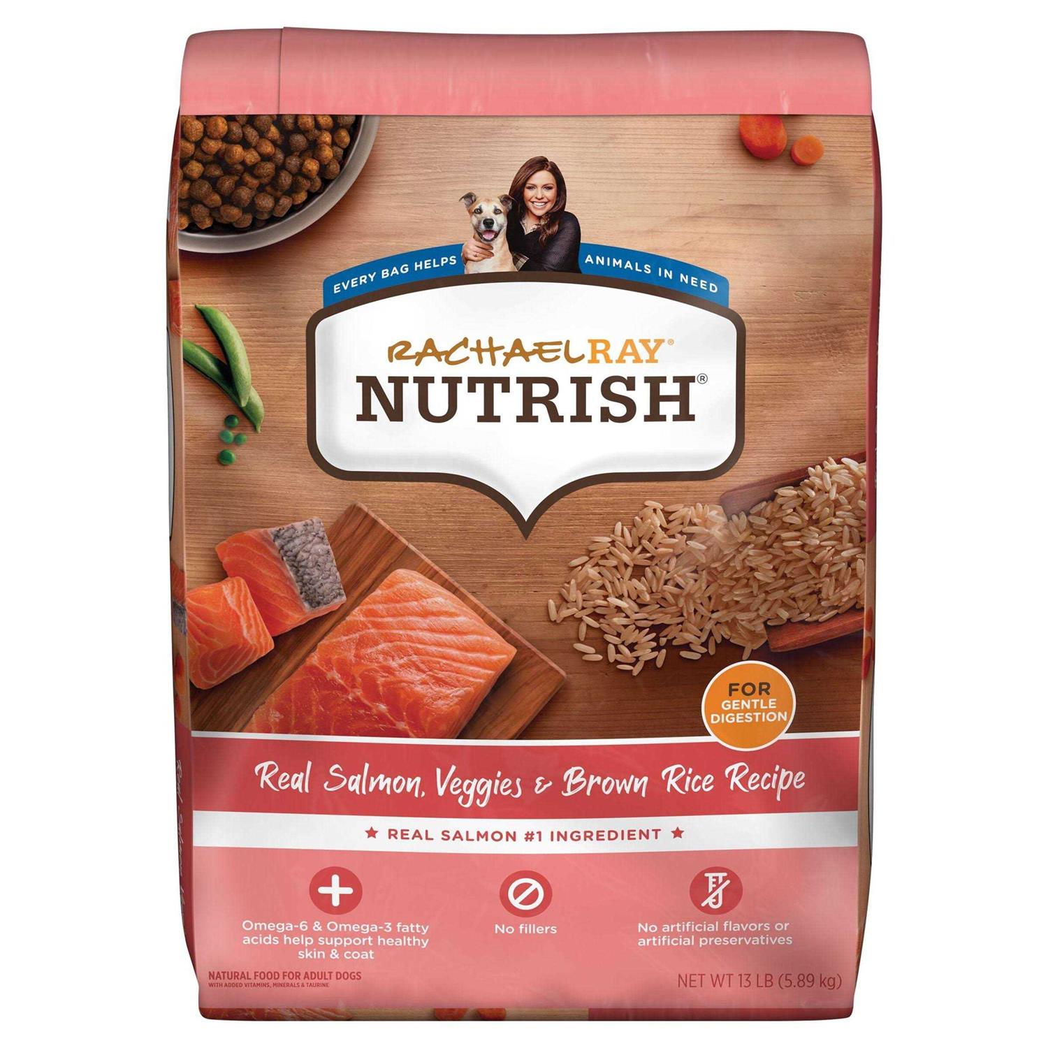 Rachael Ray Nutrish Salmon Veggies & Brown Recipe Dry Dog Food - Pet Supplies online store