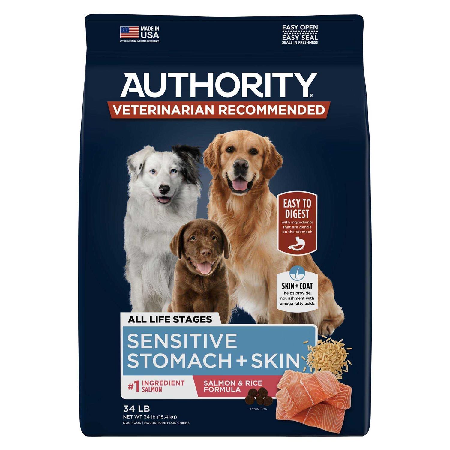 Authority Sensitive Stomach and Skin All Life Stage Dry Dog Food - Pet Supplies online store