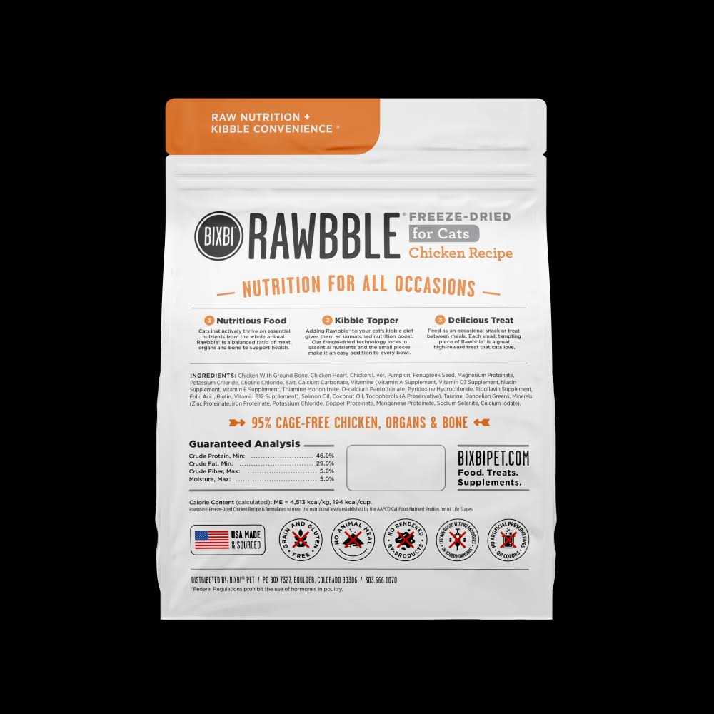 Bixbi Rawbble Freeze Dried Cat Food - Pet Supplies online store