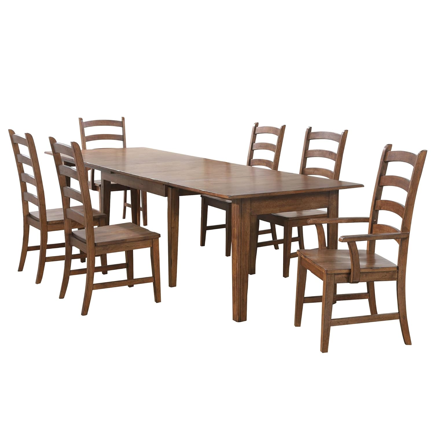 Sunset Trading Simply Brook 7 PC Dining Table Set, 3 Sizes, Amish Brown