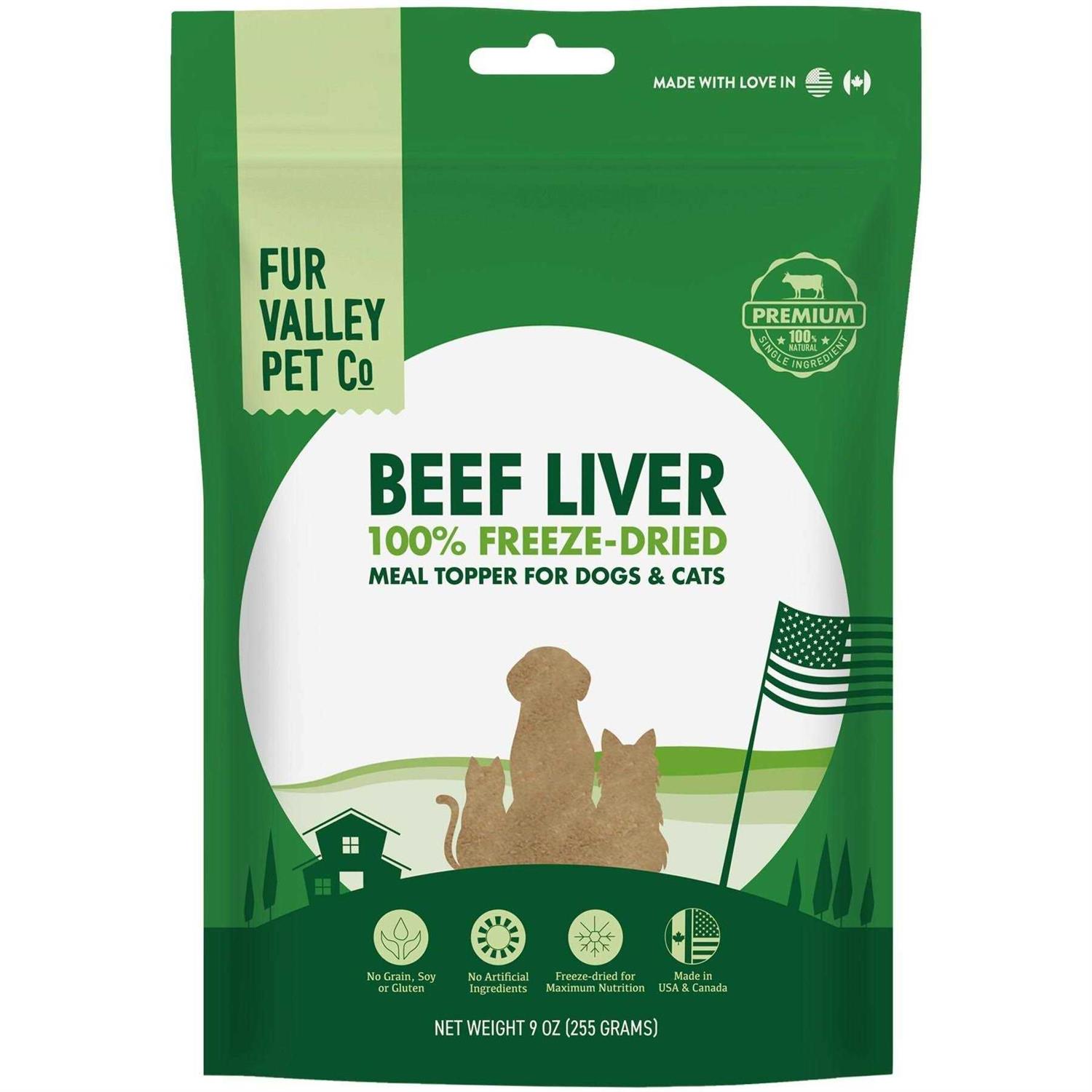 Fur Valley Beef Liver Freeze-Dried Dog & Cat Food Topper - Pet Supplies online store