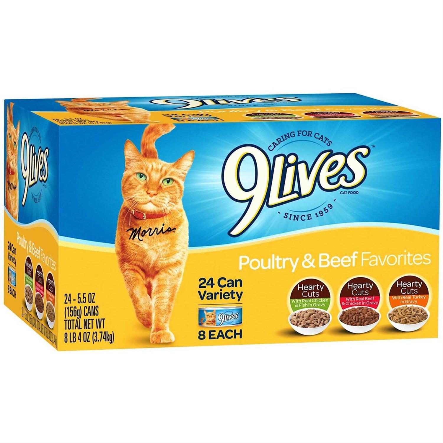 9Lives Poultry and Beef Favorites Variety Pack Cat Food - Pet Supplies online store