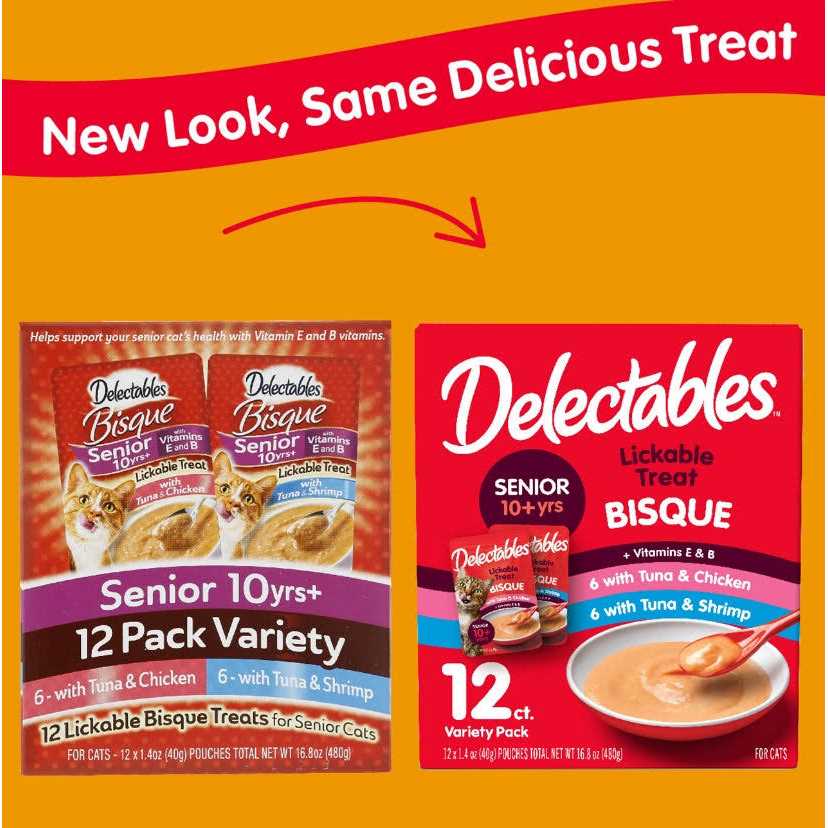 Hartz Delectables Bisque Senior Variety Pack Cat Treats - Pet Supplies online store