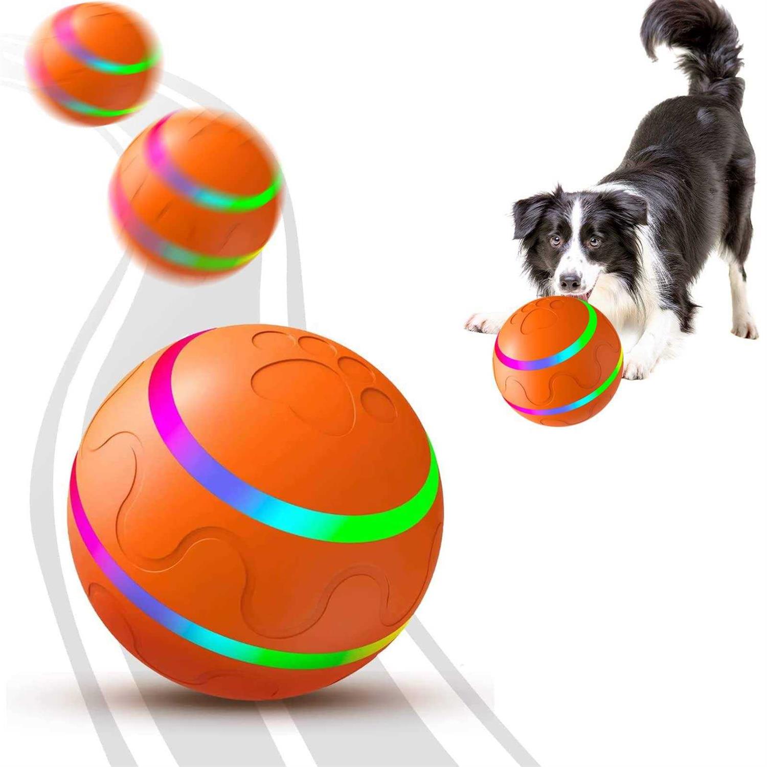 csd Interactive Dog Ball Toy Automatic Pet Ball for Dogs Automatic Ball with USB Charging & LED Lights - Pet Supplies online store