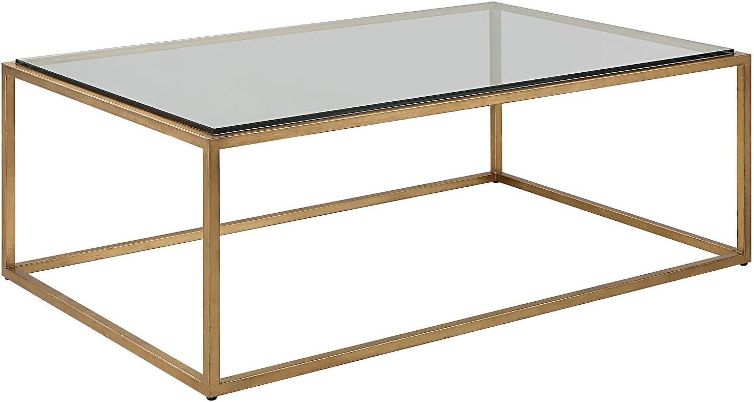 Bravura - Coffee Table-16.75 Inches Tall and 48 Inches Wide-Gold Leaf Finish